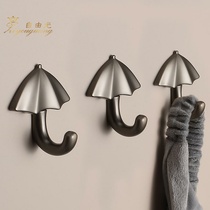 Wardrobe Hangover Hook Creativity Free Punching single entry door Xuanguan clothes Shoe cabinet Key wall hooks gold
