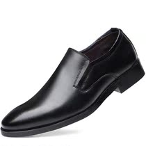 New Men Business Casual Leather Leather Face Soft Leather Youth Black 100 lap Inn is loading a foot of foot in mens shoes
