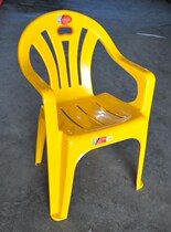 Thickened Plastic Armchair Outdoor Leisure Large Row Stalls Adult Beach Table And Chairs Thickened Backrest Plastic Chair