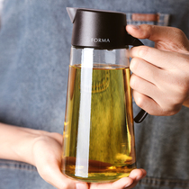 Japan imported automatic opening and closing glass anti-leakage oil pot non-leakage forma oil bottle household seasoning bottle oil vinegar bottle jar