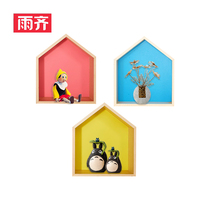 Yuqi pentagonal magnetic shelf Macaron color nail-free magnetic shelf Color yellow blue red storage box