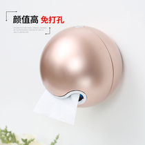 Household tissue box toilet carton non-punching creative roll paper box wall-mounted paper box waterproof tissue tube