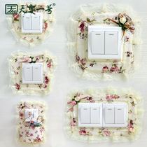 Cloth Art Switch Protective Sheath Switch Patch Wall Sticking Idea Living-room Frame Lamp Wall Socket Decoration Patch Minimalist