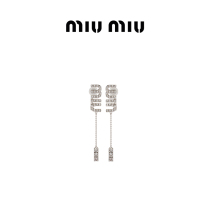 Miu Miu Miu Miao imitation Crystal decorative earrings earrings