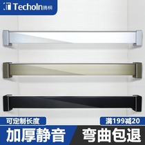 Hanging rod thickened wardrobe fixed flange base Indoor drying pipe crossbar wardrobe accessories length can be customized