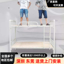 Iron bed Shenzhen upper and lower bunk iron bed bed dormitory adult bunk bed high shelf upper and lower staff student child bed