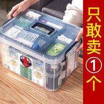 Medicine box Multi-functional large-capacity net red household small medicine box Home-mounted medical emergency portable medicine first aid box