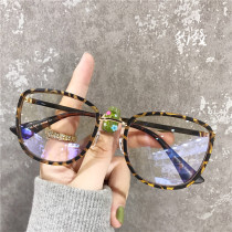 Small red book BAO WEN color myopia glasses large frame female with lenses have a degree Korean version of the tide net red retro eye frame male