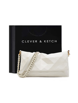 Small ck pleated tote bag 2021 New Geometric diamond grid chain underarm bag female summer minority shoulder bag shoulder bag
