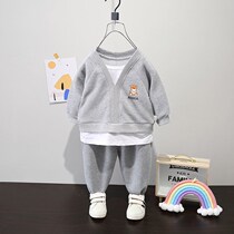  Boys  suit spring and autumn net red 2021 new baby sportswear childrens fashionable autumn childrens clothes childrens clothing trend