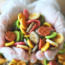 Baby button biscuits handmade no added cheese pancakes sugar-free snacks 1-2 years old and a half 3 snacks small package