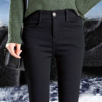 Spring and summer small sub 80% beats bottom pants woman outside wearing tight body display slim 90% small foot pencil magic little black pants thin