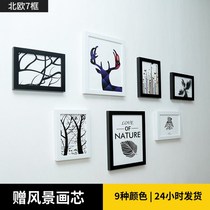 Nordic style photo wall creative hanging wall combination frame wall non-perforated photo wall hotel wall hanging picture frame