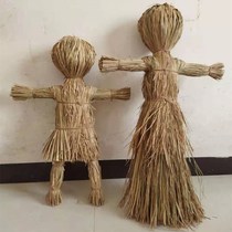 Straw Crafts Handmade Scarecrow Simple Bird Scares Pastoral Festival Activities Decoration Photography Props