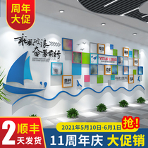 Company corporate culture wall Image display Publicity background wall design Company culture stairs background decoration customization