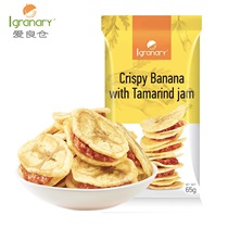 (50% off for the second item)Thai snack Tamarind sandwich banana slices Dried banana Office casual snacks