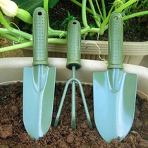 Horticulture Species Flowers Pine Earth Iron Shovels Green Plastic Handle Earth Shovels Multimeat Pine Earth Iron Rake Balcony Variety of Vegetable Digging Tools