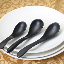 Melamine small spoon black frosted hotel commercial household plastic imitation porcelain long handle hook spoon big soup spoon spoon spoon spoon spoon spoon spoon spoon