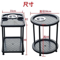 Mobile steel frame square matching tea cup platform smoke cylinder mahjong machine tea table chess room special tea stand