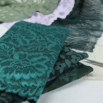 Dark green Dark Army green lace accessories ultra wide 23cm breast wrap skirt dress fabric material for clothes