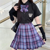 E-sports girl jk uniform genuine original suit Summer college style jk grid skirt set Japanese student womens clothing