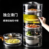 Cover the new enlarged food cover household multi-layer folding sliding door anti-fly dining table cover leftover artifact