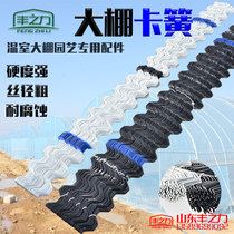 Fengzili factory direct sales greenhouse accessories card slot dipped plastic circlip clip clip wire wind-proof pressure film slot circlip spring solid film Spring