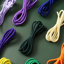 4mm color round rubber band thick floral headdress elastic band head rope elastic line rope beef band elastic rope pull rope