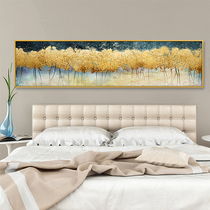 Pure hand-painted oil painting living room sofa background wall decorative painting Nordic light luxury corridor bedroom hanging painting fortune tree banner