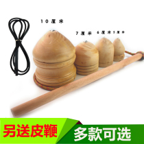 Wooden top children's kindergarten set adult fitness top ice monkey solid wood old old 80 nostalgic toys