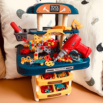 Children screw screw assembly toy boy benefit intelligence disassembly electric drill toy toolbox baby hands-on Assembly