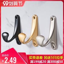Wall Hanging Clothes Hook Shoes Cabinet Wardrobe Hooks Door Rear Kitchen Wall-mounted Wall Walk-in Door Bathroom Single Cloakhood Hook