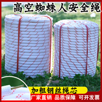 Outdoor Aerial Work Safety Rope Steel Wire Core Nylon Rope Insurance Rope Polypropylene Air Conditioning Mounting Cord Wear rope