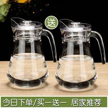 Japanese high temperature resistant glass cold water kettle household heat resistant explosion proof boiling water cup set large capacity juice tie pot