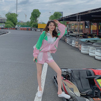 Tide Cards Casual Sports Suit Womens Summer 2022 New Exploits Fashion Foreign Gas Loose Sunscreen Two-piece Set