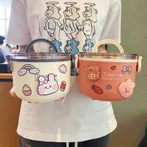 Large-capacity multi-layer insulated lunch box for office workers lunch box ins Wind with lunch box for primary school students easy to clean