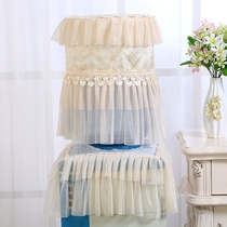 Embroidered lace water dispenser cover Korean water dispenser bucket two-piece pastoral water dispenser cover 