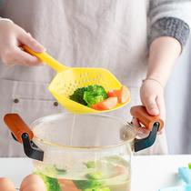 Kitchen gadget colander spatula leak net fence soup spoon line leak thick nylon large spoon silicone dense ice shovel