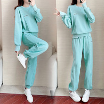 Sports and leisure suit womens 2021 new autumn fashion small man fried street clothes pair pair tide