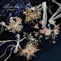 High-end wrist flower bride bridesmaid sister group hand tie Flower Forest beautiful flower lace wedding ceremony performance bracelet