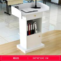 Modern wooden kindergarten custom report table Brown conference podium Podium trainer simple