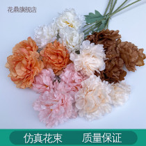 New Rong Peony Paony Pharmaceutical Simulation Flower Hall View Road Guide Decoration Fake Flower Window