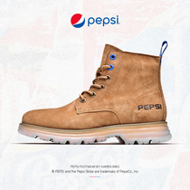  Pepsi Martin boots mens 2021 autumn new all-match British style high-top tooling boots cant kick rotten rhubarb boots