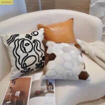 Texdream attitude Picasso embroidery pillow cow sofa living room model room minimalist creative pillow
