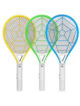 Electric mosquito swatter Rechargeable home safety large mesh LED light powerful fly swatter electric mosquito swatter