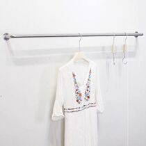 NEW WALL SOLID STAINLESS STEEL UPPER WALL POSITIVE HANGING WIRE DRAWING SILVER COLOR WOMENS CLOTHING STORE CLOTHING SHOW SHELF SIMPLE WALL HANGING SHELF