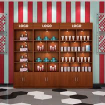 New Book Cabinet Supermarket Boutique Exhibition Cabinet Skin-care Cosmetics Shelf Ornaments Supermarket Products Show Shelf Sample Container Cabinet