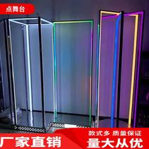 Bar door frame point stage glowing stage stainless steel mobile illusion dance stick remote control four-dimensional frame arch