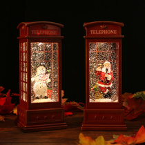  Christmas phone booth snowman Santa Claus Crystal ball music box Music box to send childrens Birthday gifts gifts