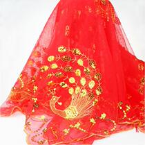 Wedding wedding wedding supplies red hijab newcomer dowry veil creative bridal happy word hijab